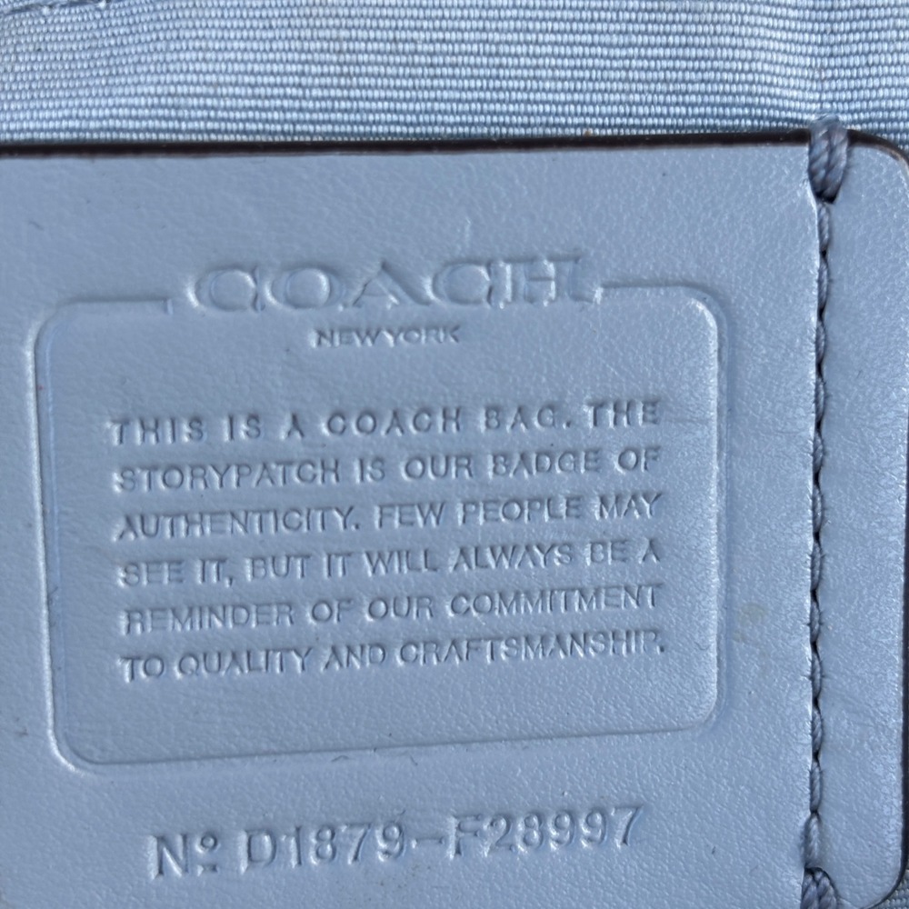 Coach‎ Lexy Shoulder Bag Light Blue Pebbled Leather Hobo F28997 - Picture 6 of 16